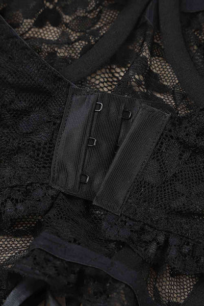 Lace-Up Lace Bralette