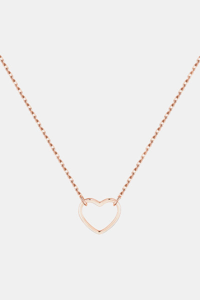 925 Sterling Silver Heart Shape Pendant Necklace